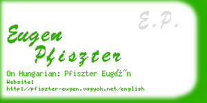 eugen pfiszter business card